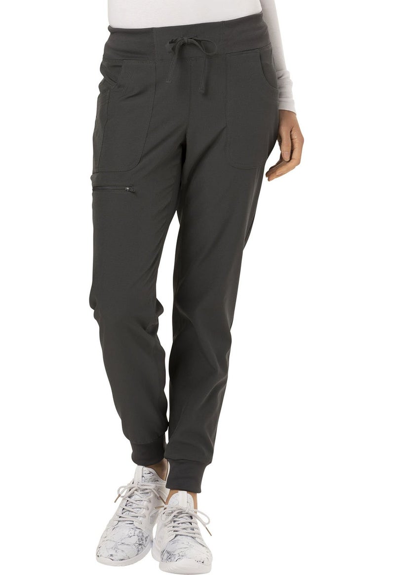 HeartSoul Women's Medical Scrub Jogger Pants Contemporary fit Drawstring Waistband Jogger with 5 Pockets - HS030P, XS Petite, Pewter - Image 1